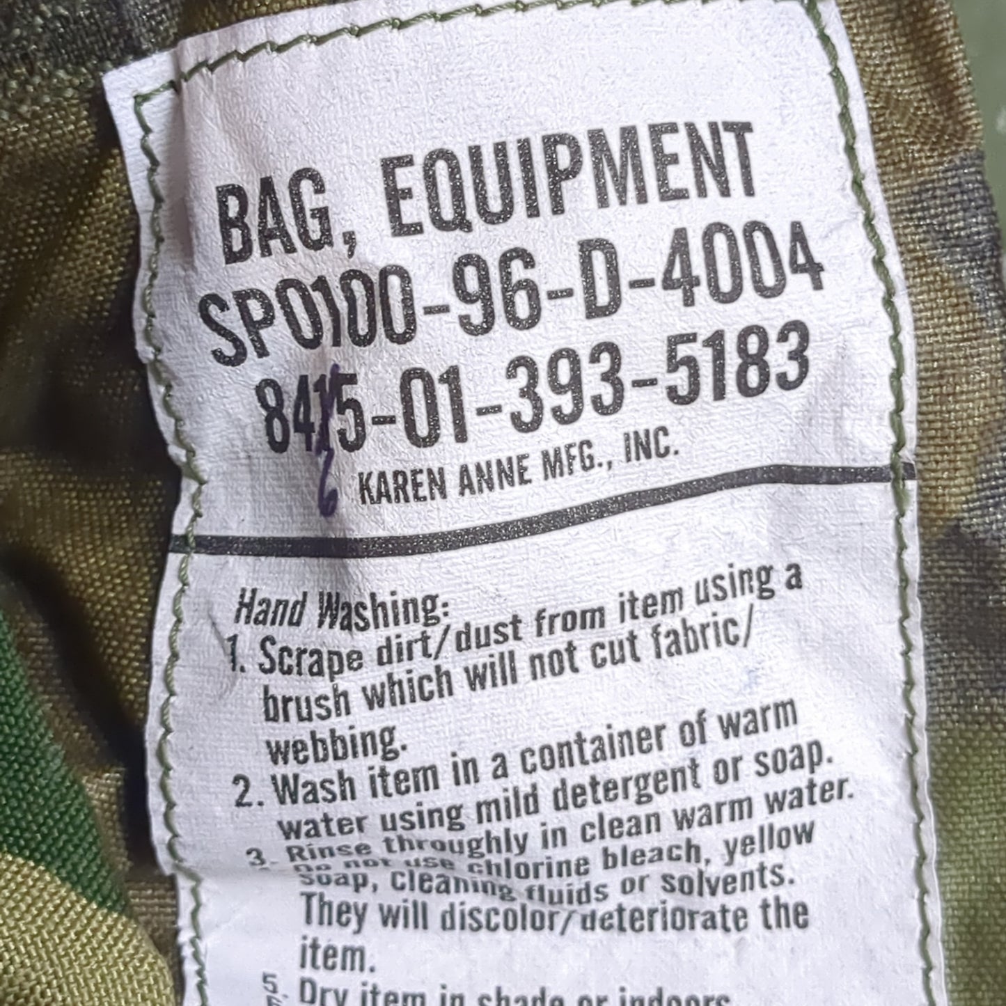 '96 BDU Large Equipment Bag Rucksack & Sleeping Bag Carrier Excellent Condition (gtt-JAN193)