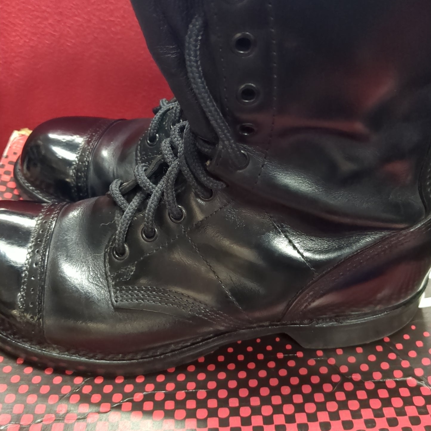 Original Corcoran 1500 Black Leather Jump Boots 9 1/2 D Excellent Condition (ws-FEB34)