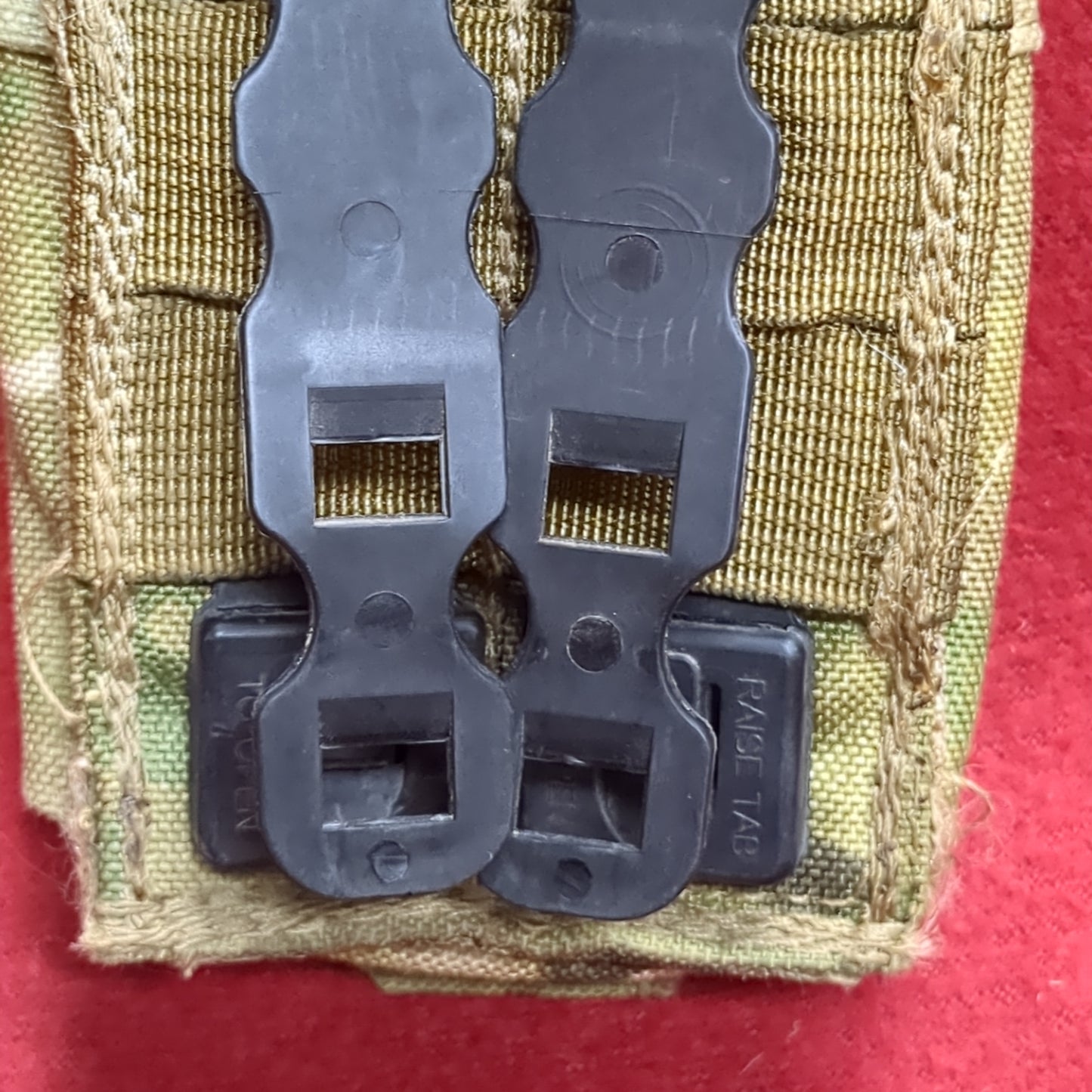 Military Small OCP Utility/Admin Pouch W/Clips Good Condition (34cr-FEB35)