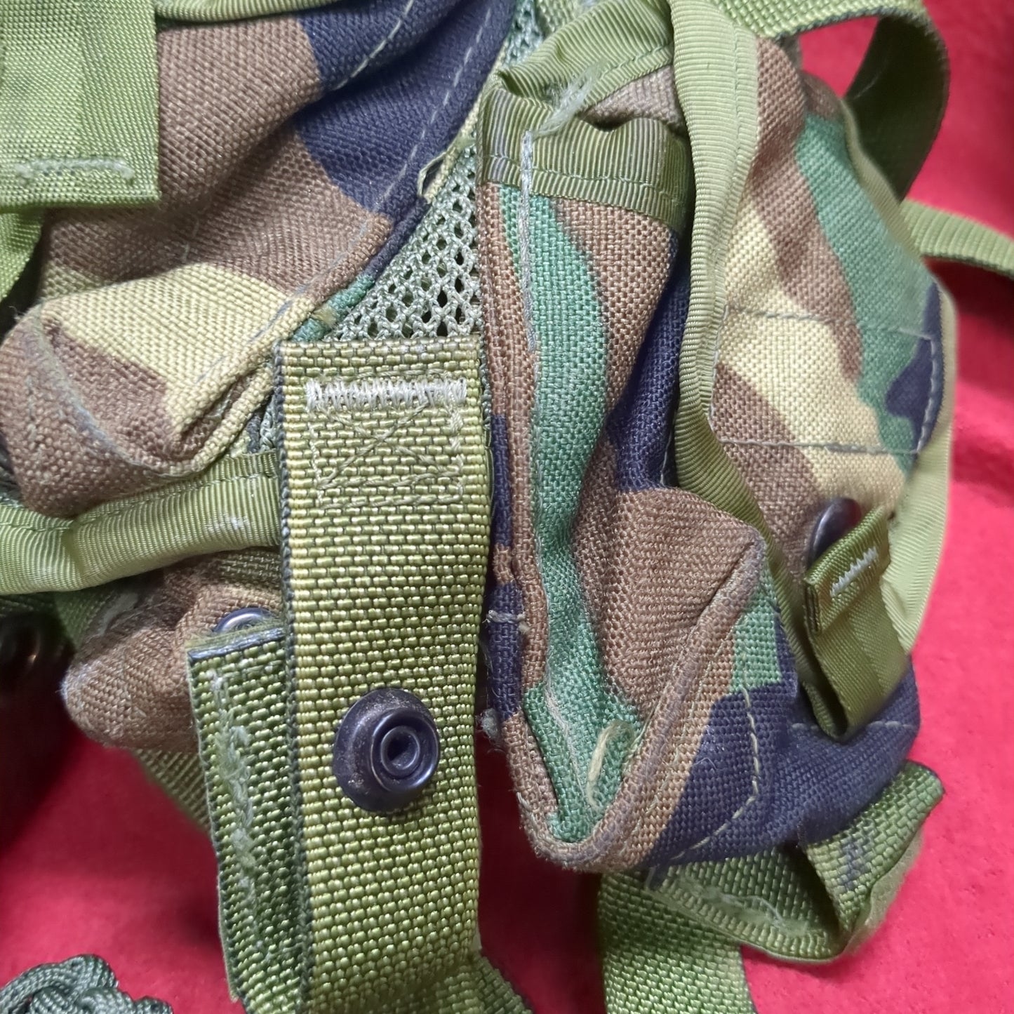 Vintage BDU Web Tactical Load Bearing Vest LBV Enhanced Woodland (lbv4-FEB37)