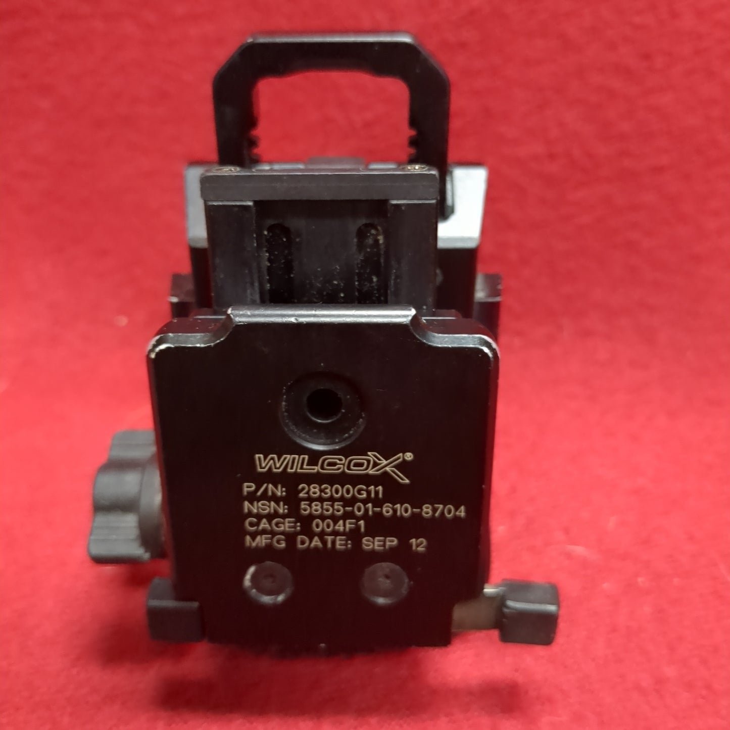 WILCOX G11 NVG Mount Black Night Vision PN 28300G11 Excellent Condition (bar-FEB38)