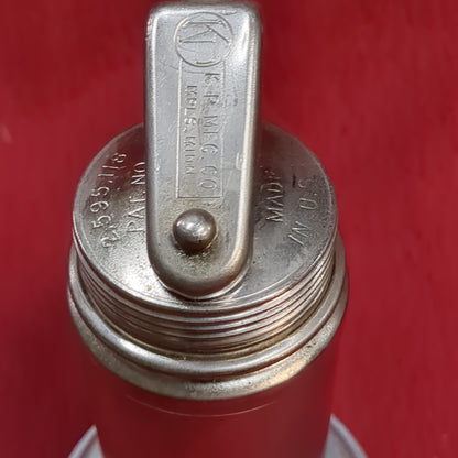 K-P Trigger Pump Oil Can~K-P Mfg. Co. mpls - minn with base (26s ac09-FEB75)