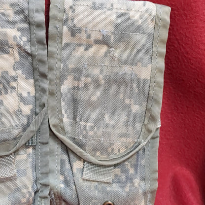 LOT of 3 - US Army Double 2 Magazine Molle Pouch ACU UCP Used (34cr-FEB120)