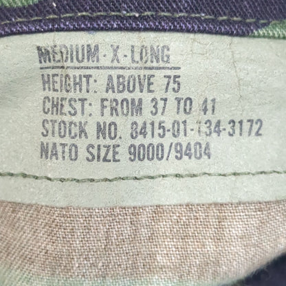 US Army MEDIUM X-LONG Uniform Top Cold Weather BDU Woodland Pattern Used (bdu2-FEB133)