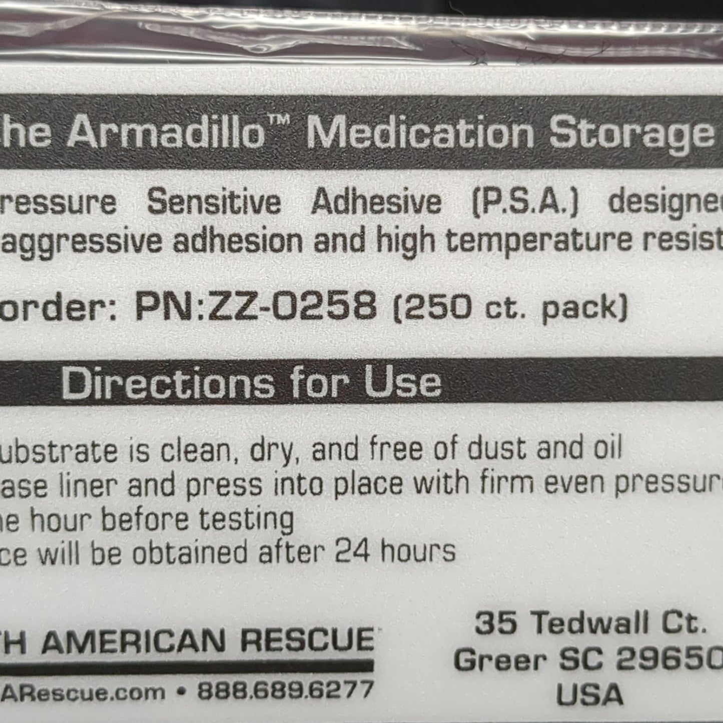 NAR Armadillo Medication Storage Case North American Rescue Pelican W/ Hook Discs (ifak-FEB161)