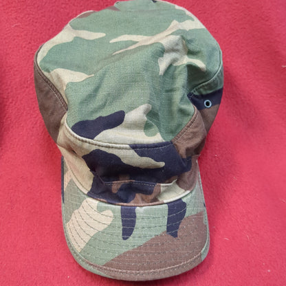 VINTAGE US Army M81  7 3/4 Patrol Cap BDU Woodland Class 1 Camo (fa14-FEB178)