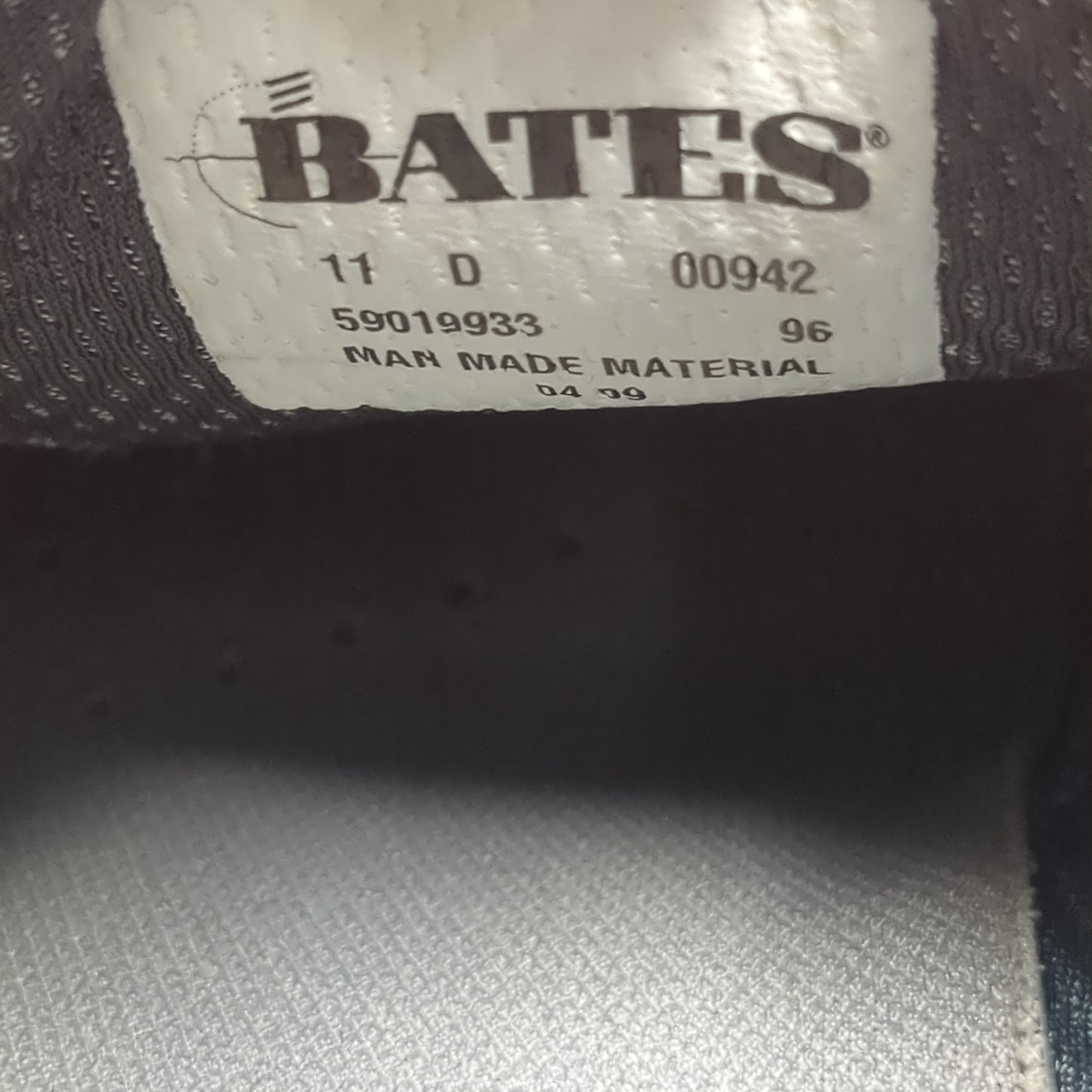 BATES Military High Gloss Black Oxford Dress Shoes Mens 11 D Used (WS-FEB187)