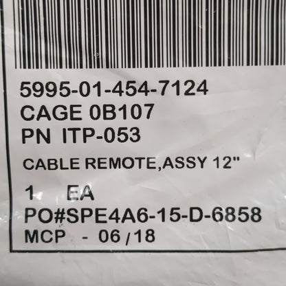 Cable Remote, Assembly 12" Pressure Switch Excellent Condition 
(GTT)