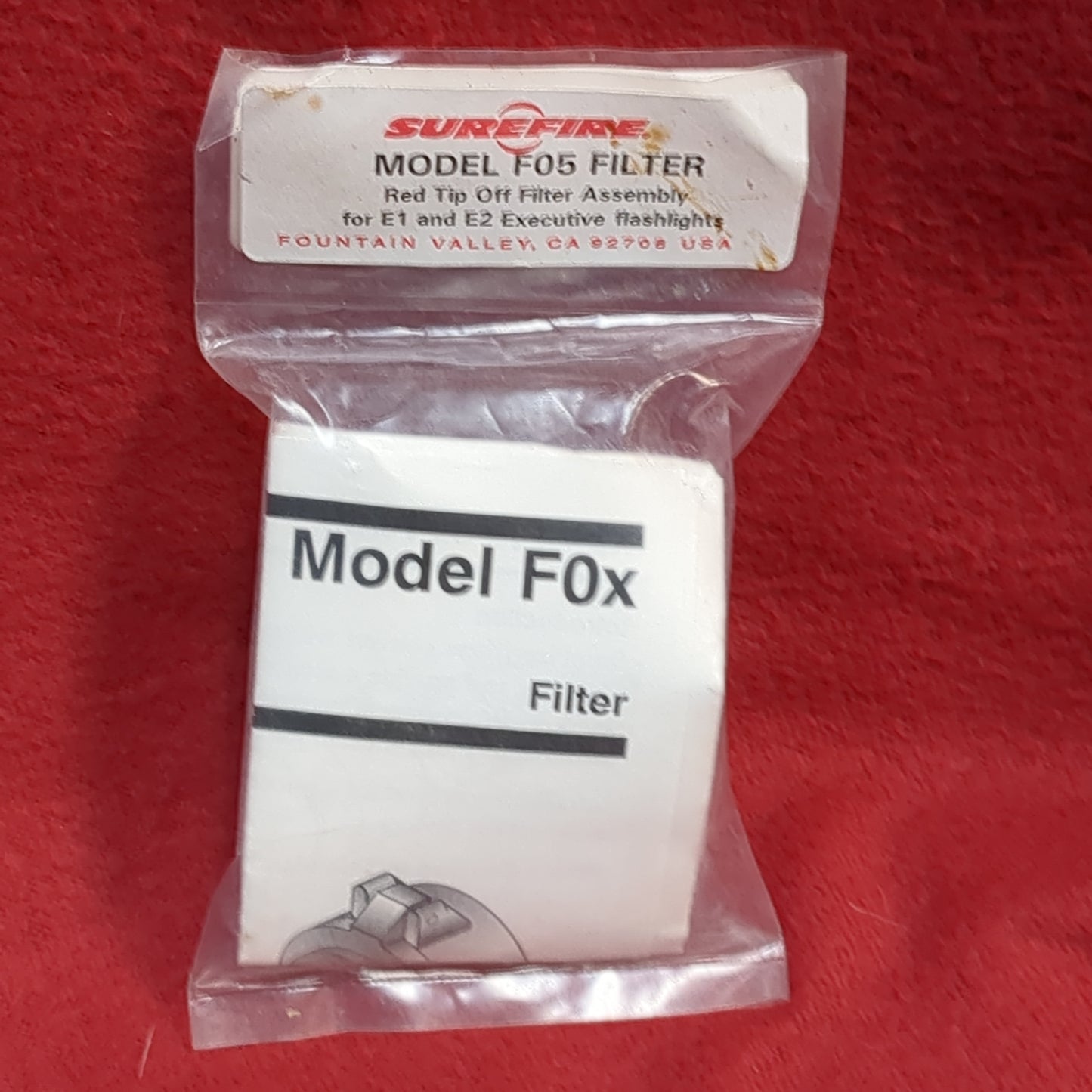 NOS SureFire Model: F05 Filter Red Tip Off Assembly (GTT)