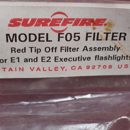 NOS SureFire Model: F05 Filter Red Tip Off Assembly (GTT)