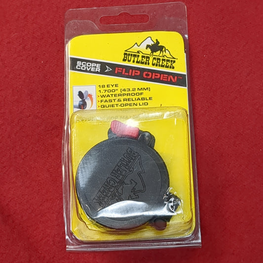 NOS Butler Creek Flip-Open Scope Cover;  18 EYE;  1.700"-43.2mm;    (hc05-MAR02)