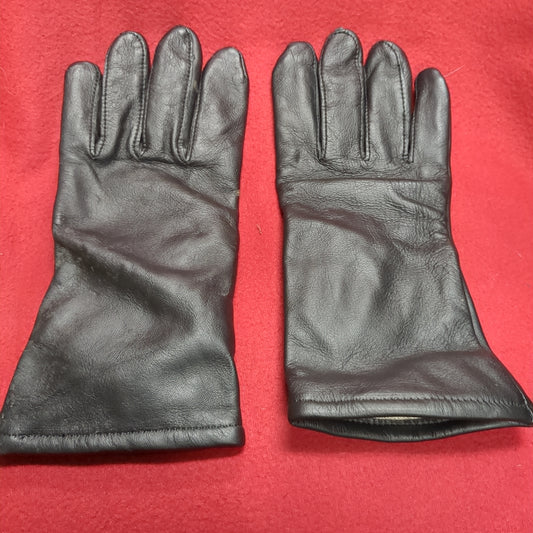 US Army Size 8 Men's/Women's Dress Black Leather Gloves Excellent Condition (40cr- cb2-MAR11)