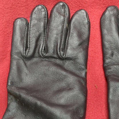 US Army Size 8 Men's/Women's Dress Black Leather Gloves Excellent Condition (40cr- cb2-MAR11)