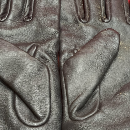 US Army Size 8 Men's/Women's Dress Black Leather Gloves Excellent Condition (40cr- cb2-MAR11)