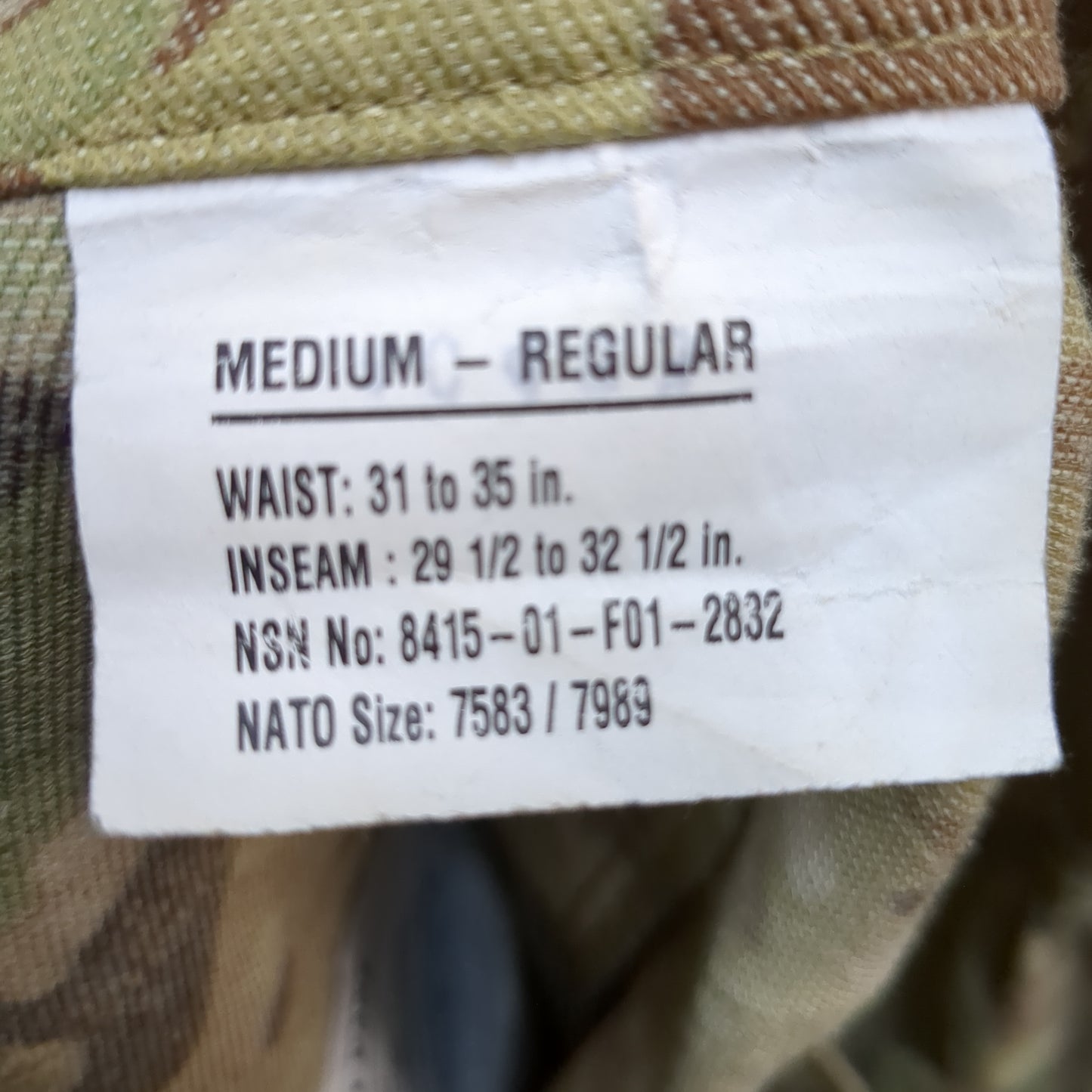 US Army Medium Regular Combat OCP Multicam FRAC Pants w/ Knee Pads Excellent Condition *ocp12- ea08-MAR25*