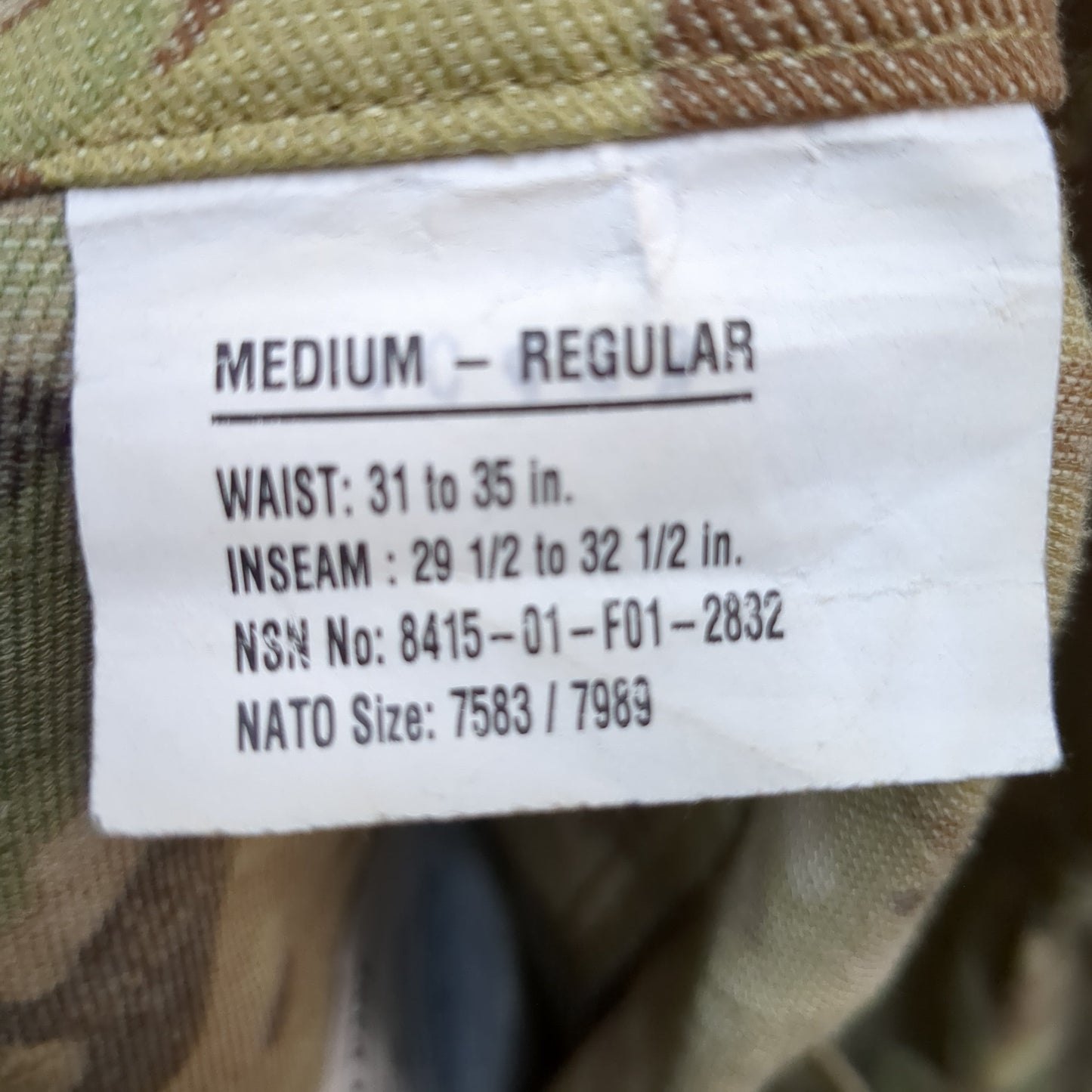 US Army Medium Regular Combat OCP Multicam FRAC Pants w/ Knee Pads Excellent Condition *ocp4- fa16-YAM02*