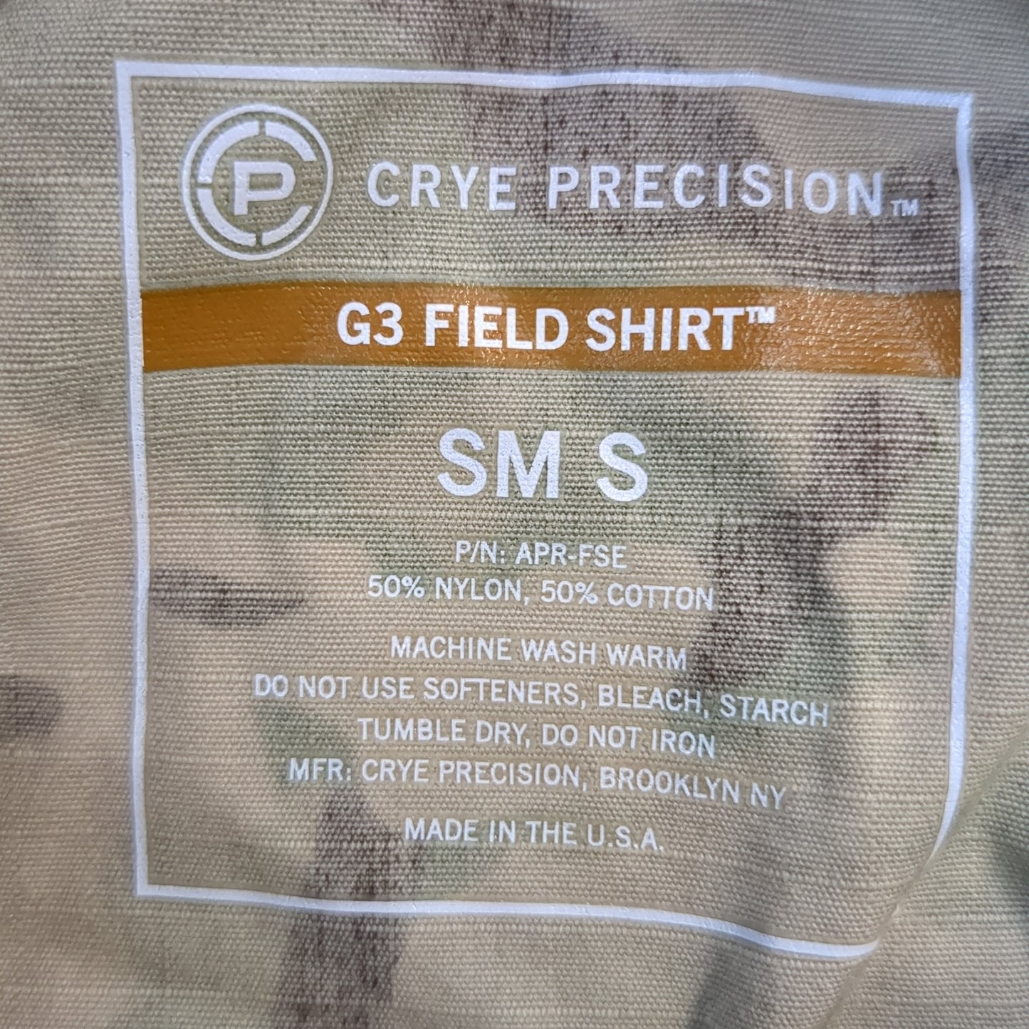 NOS Crye Precision Small Short G3 Field Top Shirt OCP Multicam (ocp2- fa18-MAR57)