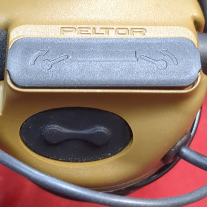 NOS 3M PELTOR Single Communication Headset Ear Cups Microphone W/ Peltor PTT (com2-MAR67)