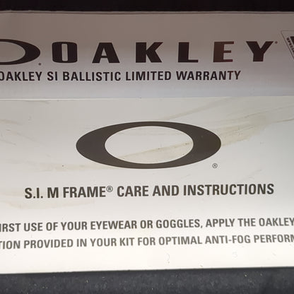 US Army Oakley 2.0 SI Ballistic M Frame Set Case Complete Good Condition (cl2- (ab16-MAR73)