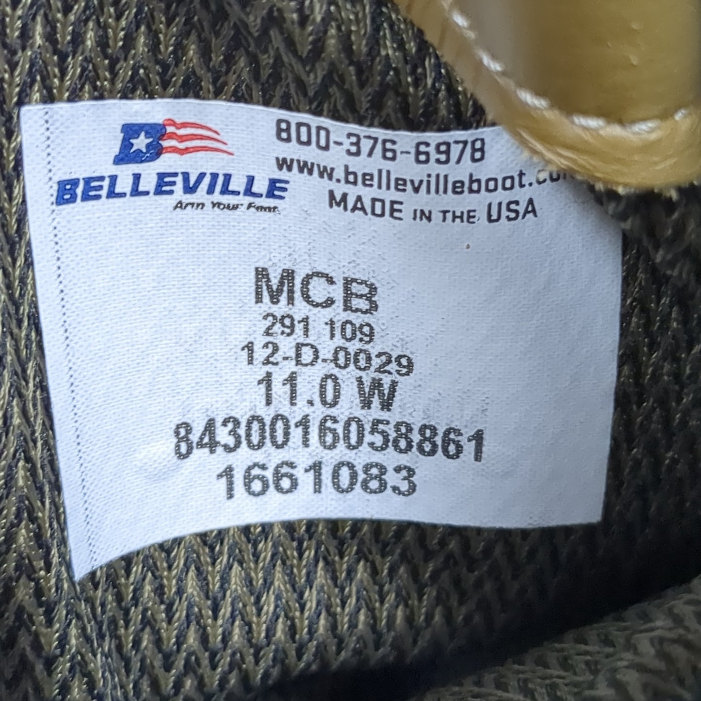 USGI 11 W MCB Goretex US Army Deployment Belleville Boots Excellent Condition (cb01-MAR96)