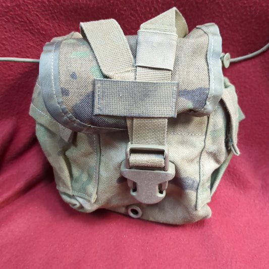 US Army OCP Camouflage Canteen Utility Molle Pouch Used (32CR-ALP10)