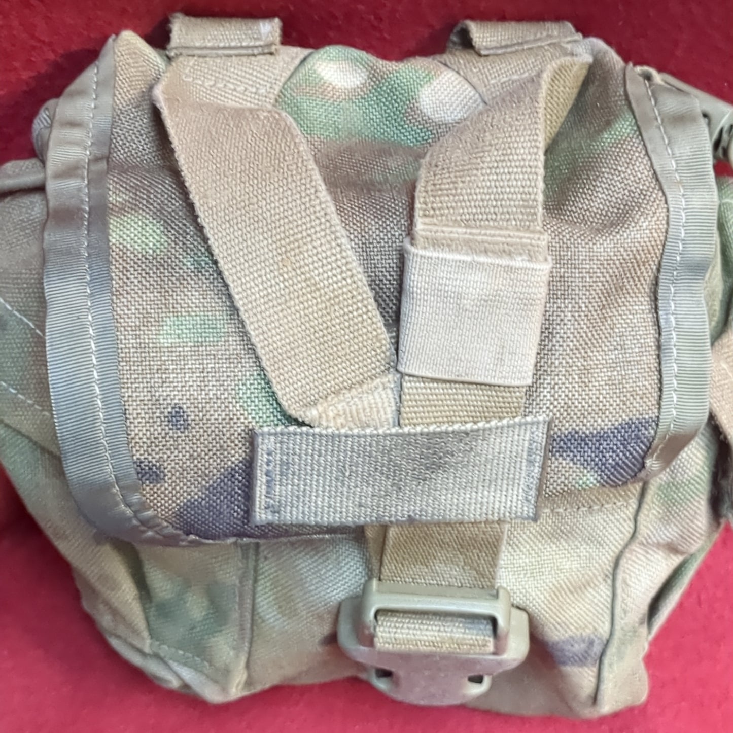 US Army OCP Camouflage Canteen Utility Molle Pouch Used (32CR-ALP10)