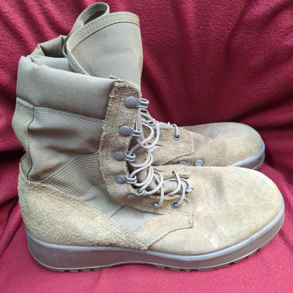 US Army 7.5 W Wide Hot Weather Combat Boots Coyote 1004 Used (CB01-ALP47)