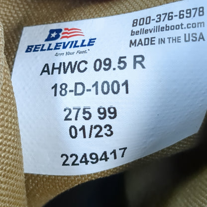 BELLEVILLE Desert Coyote Combat Boots  9.5 AHWC 18-D-1001 Used (CB01-ALP48)