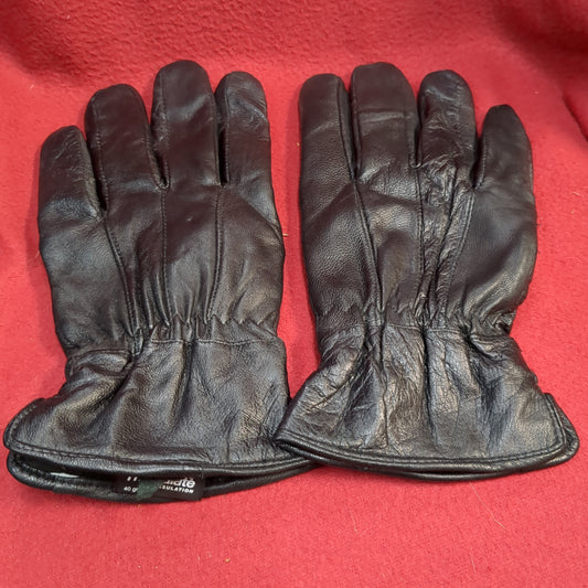 Mens 3M Thinsulate 40 gram Thermal Insulated Fleece Lined Winter Leather Gloves Large Used (40CR- cb2-ALP50)