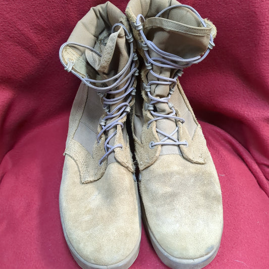 US Army 9 R Hot Weather Combat Boots Coyote 1004 Used (hc02-ALP52)