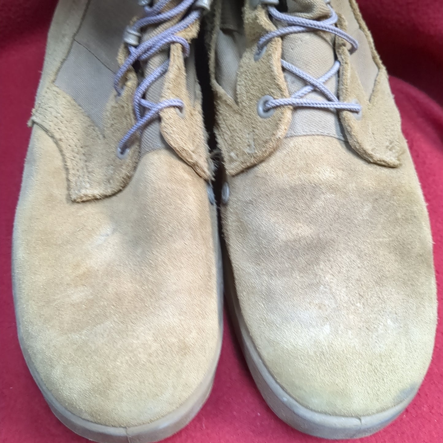 US Army 9 R Hot Weather Combat Boots Coyote 1004 Used (hc02-ALP52)