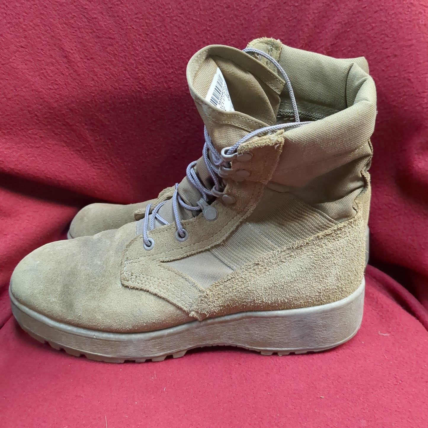 US Army 9 R Hot Weather Combat Boots Coyote 1004 Used (hc02-ALP52)