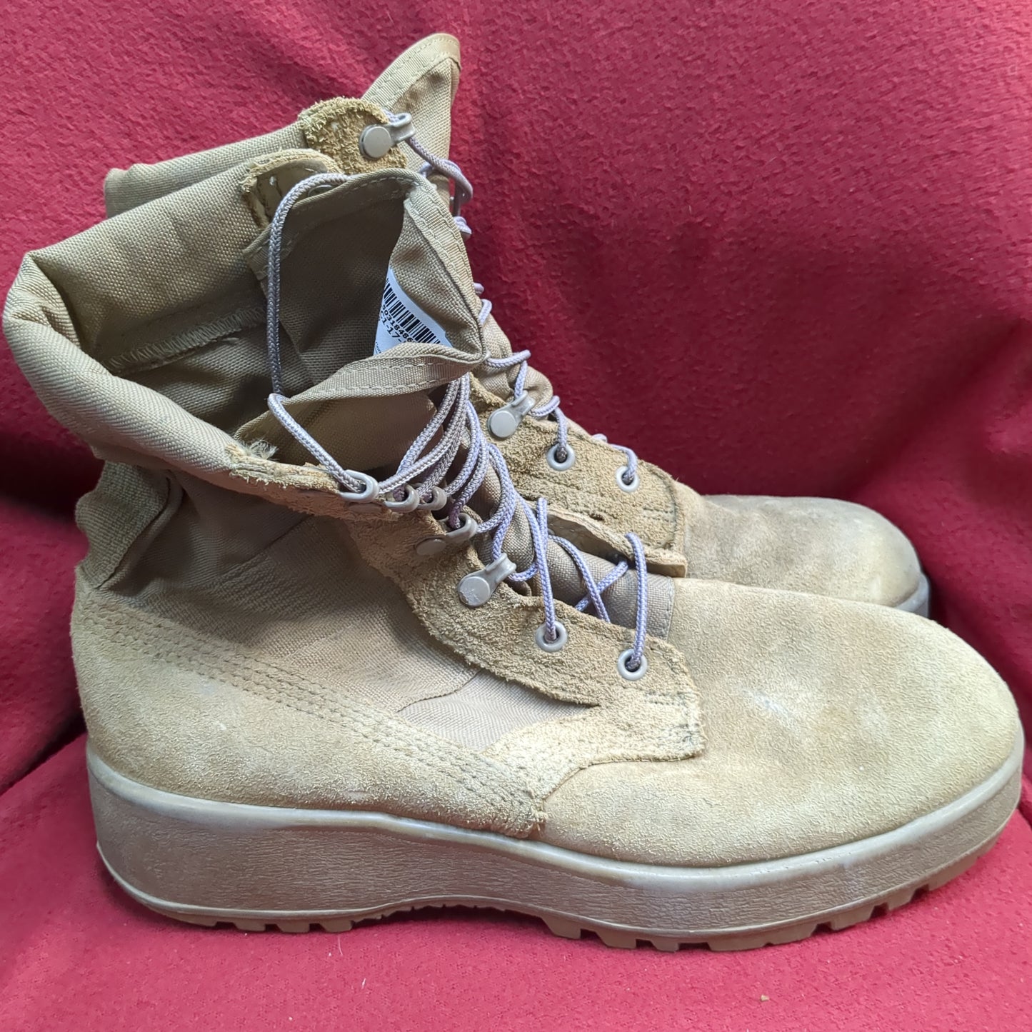 US Army 9 R Hot Weather Combat Boots Coyote 1004 Used (hc02-ALP52)