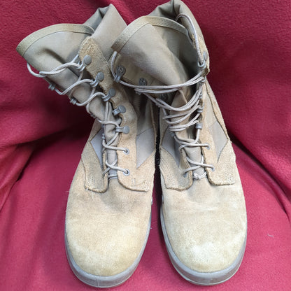 US Army 7.5 W Wide Hot Weather Combat Boots Coyote 1004 Used (hc02-ALP53)