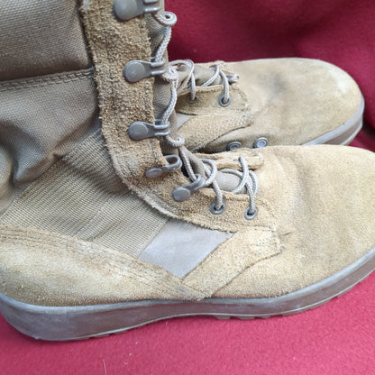 US Army 7.5 W Wide Hot Weather Combat Boots Coyote 1004 Used (hc02-ALP53)