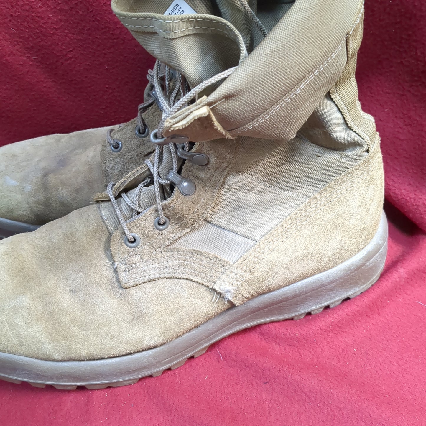 BELLEVILLE Desert Coyote Combat Boots 10 R AHWC 18-D-1001 Used (hc02-ALP55)