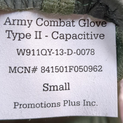 NOS Set of US Army Small HWI Goatskin Kevlar Hot Weather Combat Gloves (40cr- cb2-ALP58)