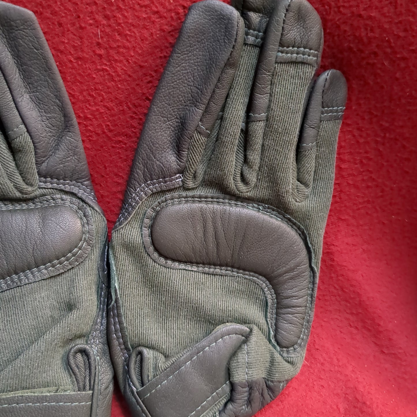 NOS Set of US Army Large HWI Goatskin Kevlar Hot Weather Combat Gloves (40cr- cb2-ALP59)