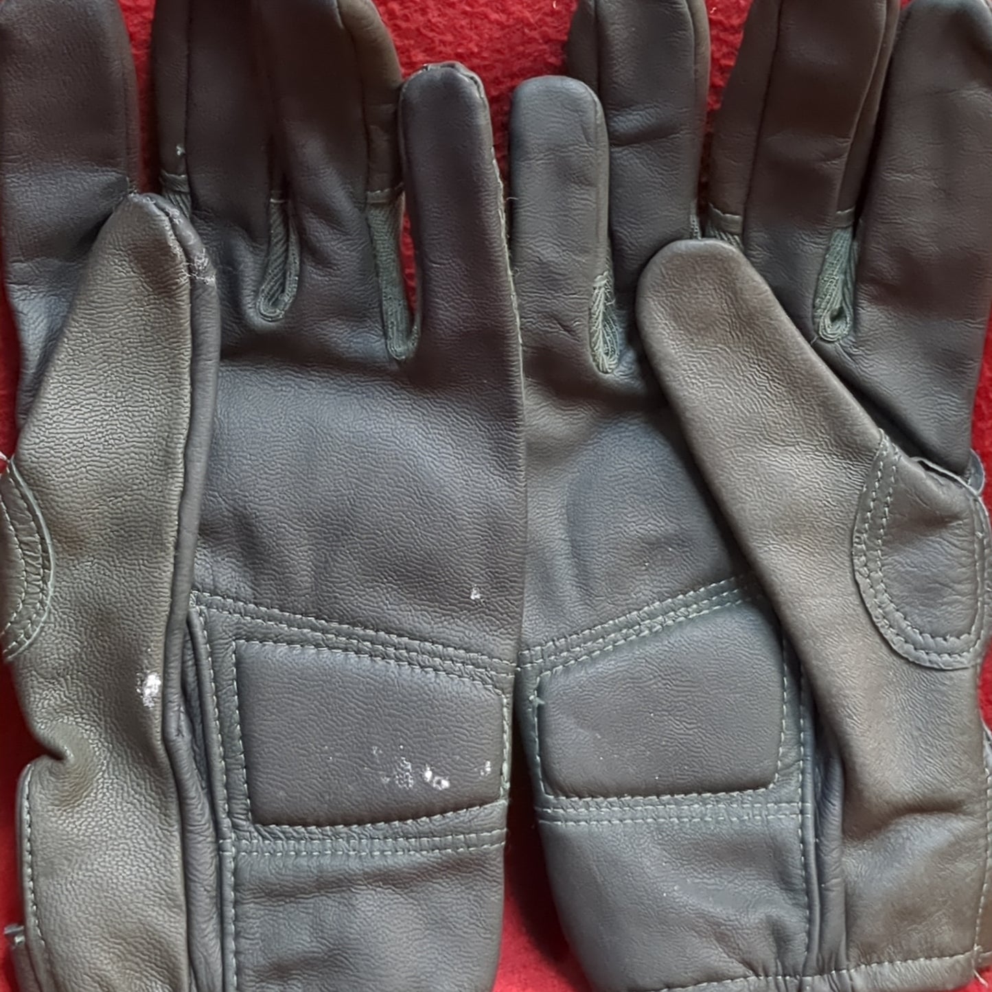 Set of US Army Medium HWI Goatskin Kevlar Hot Weather Combat Gloves Used (40cr- cb2-ALP67)