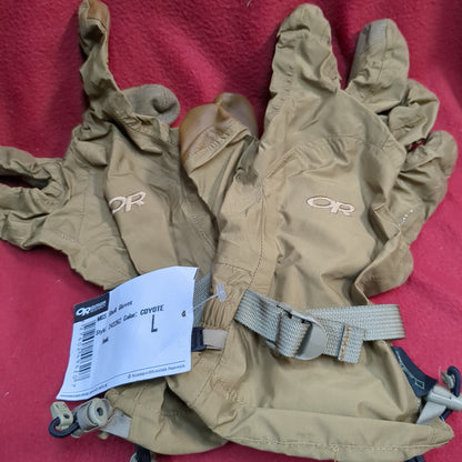 NWT Outdoor Research MGS Shell Gloves Large Coyote (40cr- cb2-ALP70)