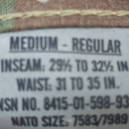 NWT US Army Medium Regular Multicam OCP Uniform FRAC Pants (ocp1- fa19-GUA38)