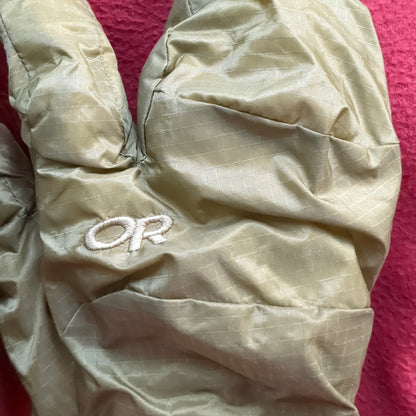 Outdoor Research MGS TF Shell Insulated Liner Mitts Coyote Excellent Condition (40cr- cb2-ALP77)