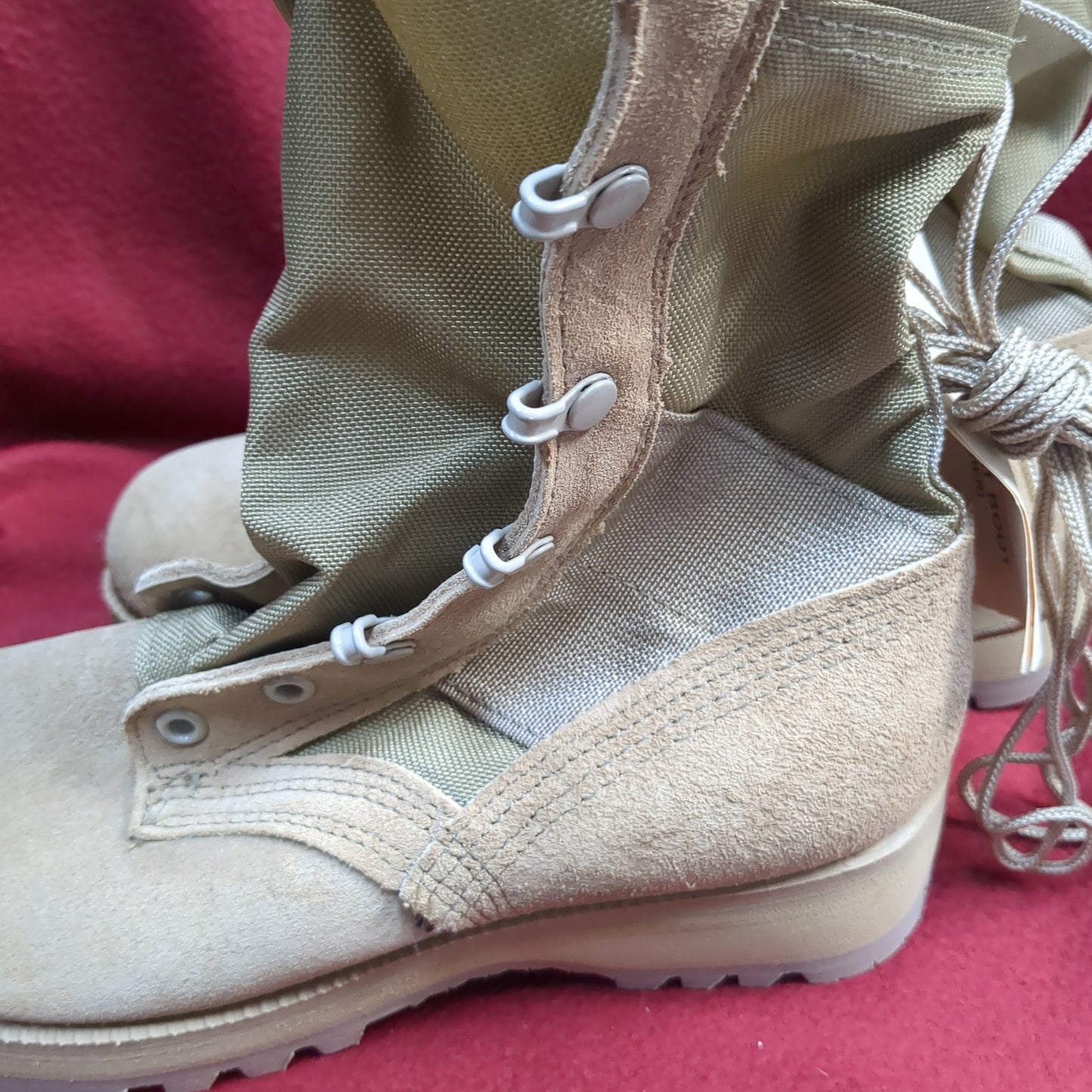 NWT US Army 5 W Hot Weather Combat Boots Coyote 1004 Used (hc02-YAM07)