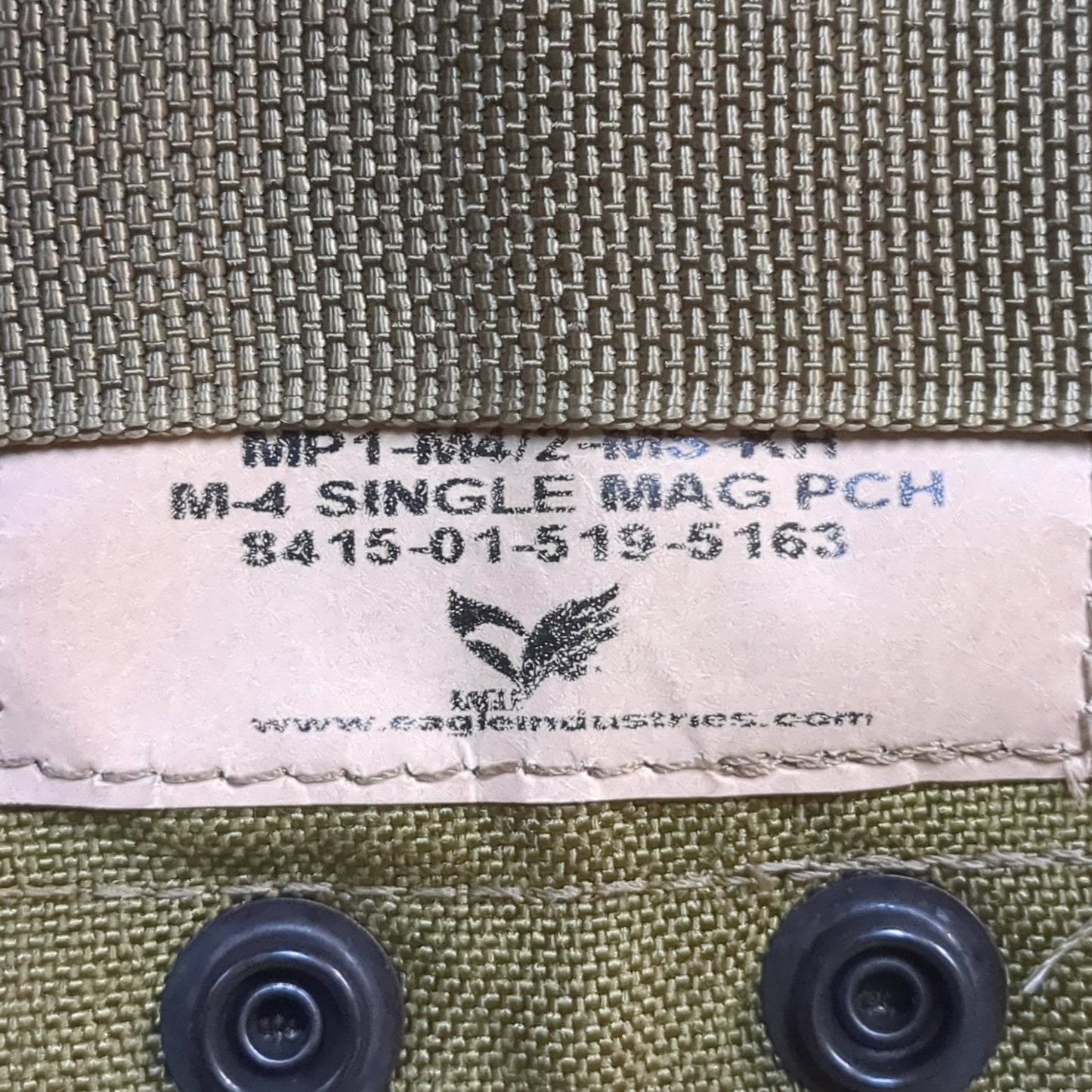 UNUSED Eagle Industries Khaki Molle Single Magazine Pouch (34cr-yam34)