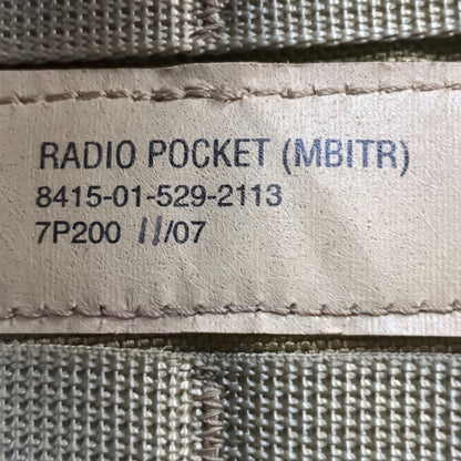 UNUSED Eagle Industries Khaki Molle MBITR Radio Pouch (34cr-yam53)