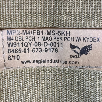 Eagle Industries Khaki Molle Double Magazine Pouch KYDEX (32cr-yam43)