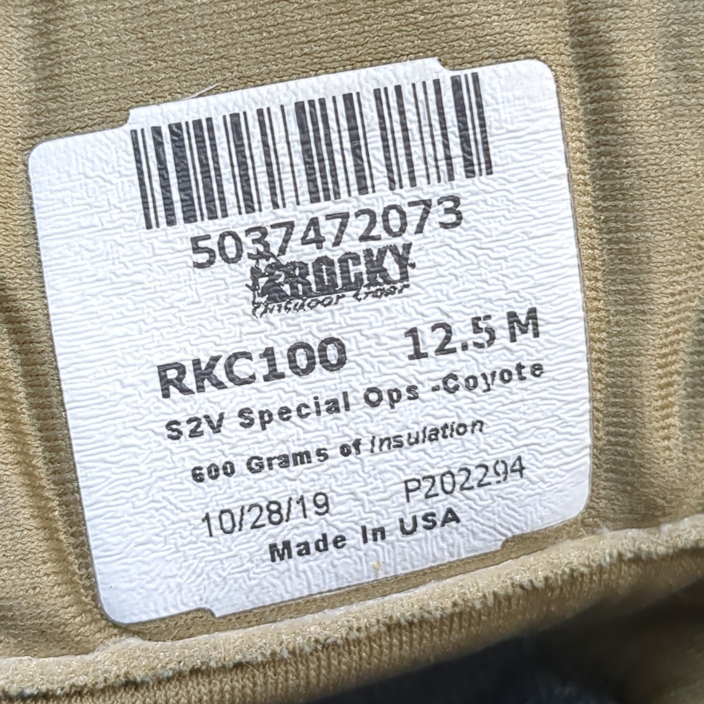 NWOT Rocky 12.5M RKC100 Cold Weather Boots Coyote (cb1-yam14)