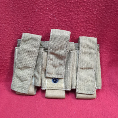 3 Single 40MM Mag Pouch Coyote Used (32cr-YAM84)