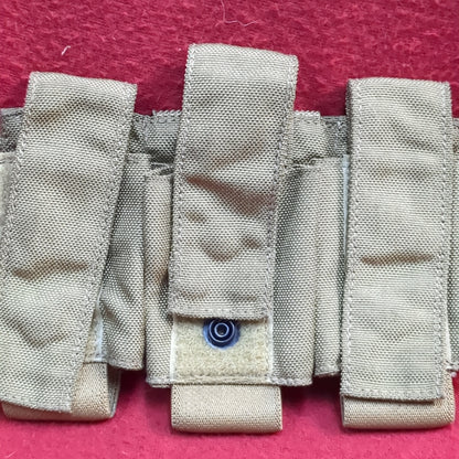 3 Single 40MM Mag Pouch Coyote Used (32cr-YAM84)