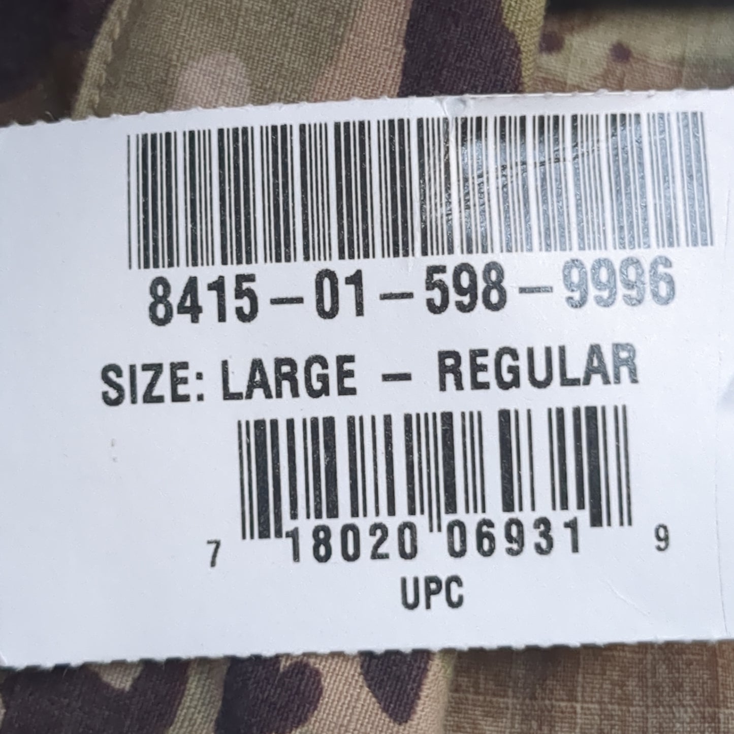 NWT US Army Large Regular OCP Frac Top Jacket (ocp12- ea08-YAM88)